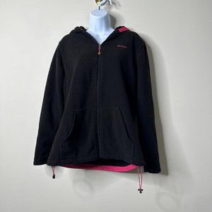 Reebok Black Full Zip Hooded Fleece Jacket Small*